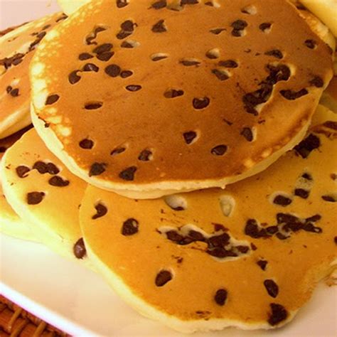 Flip to the second side. How to Make Chocolate Chip Pancakes - From Scratch Pancake ...