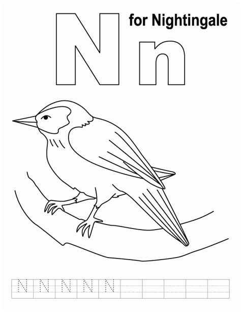 Letter N Coloring Pages Coloring Home
