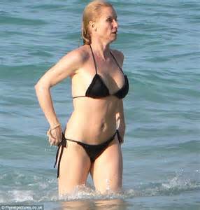 Nicollette Sheridan Show Off Her Impressive Bikini Body As She Takes A