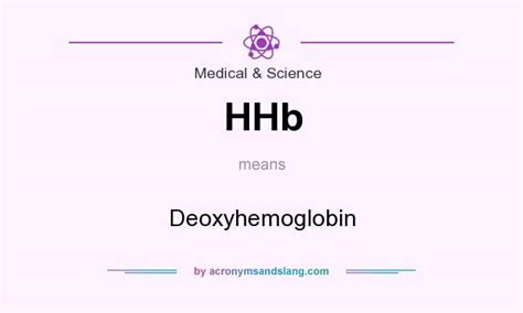 Hhb Deoxyhemoglobin In Medical And Science By