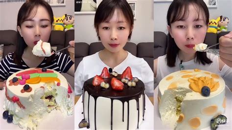Asmr Dessert Cream Cakes Mukbang Kwai Eating Show Youtube