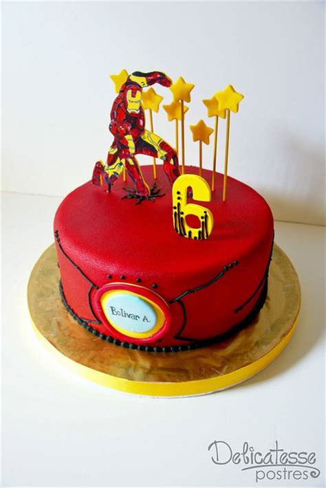 Iron man birthday cake with glowing hand. Some Cool Avengers Cakes / Avengers themed Cakes