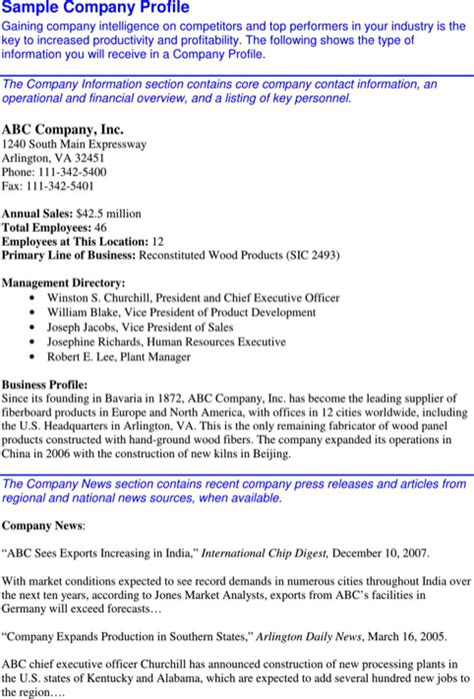 Company Profile Cover Letter Sample Foto Kolekcija