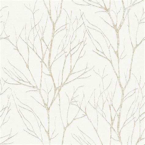 2979 37260 3 Diani Gold Metallic Textured Tree Branches Wallpaper