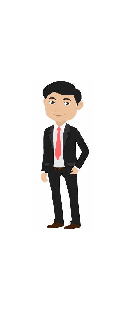 Animated Businessman Customer Being Freebie Character Sample