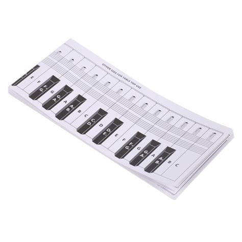 88 keys piano keyboard fingering practice chart sheet reference teaching tool grandado