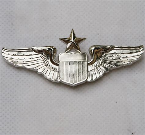 Usaf U S Air Force Senior Pilot Metal Wing Badge Insignia Us204