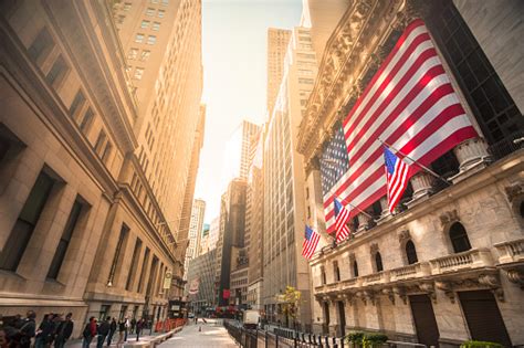 New York Stock Exchange Wall Street Usa Stock Photo Download Image