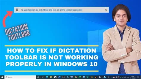 How To Fix If Dictation Toolbar Is Not Working Properly In Windows 10