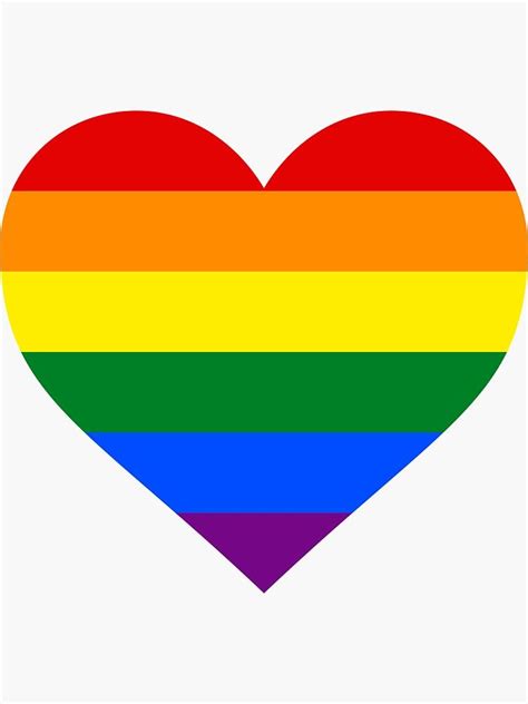Gay Pride Flag Heart Shape Sticker For Sale By Seren0 Gay Pride Rainbow Colors Pride