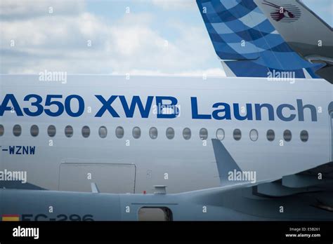 Airbus A350 Xwb At The Farnborough International Airshow 2014 Stock