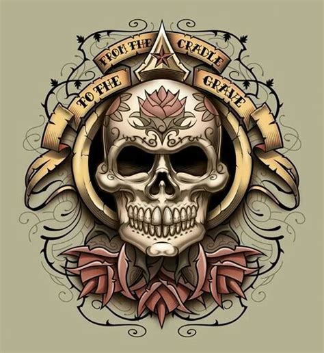 From The Cradle To The Grave Skull Art Tatto Skull Skull Tattoo Design Tatoo Art Skull Design