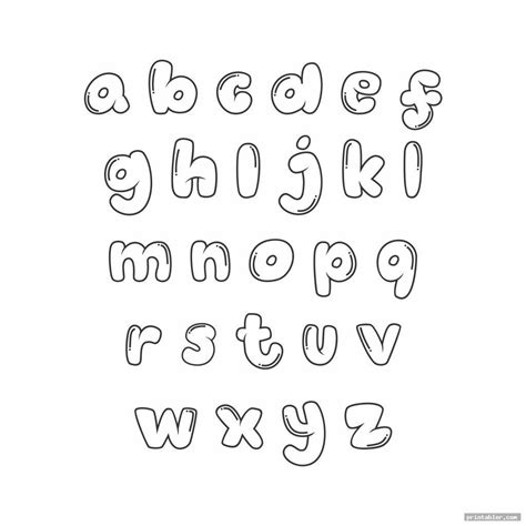 Cute Printable Bubble Letters