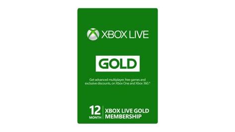 12 Month Xbox Live Gold Membership 5999 Xbox Live Xbox One Games