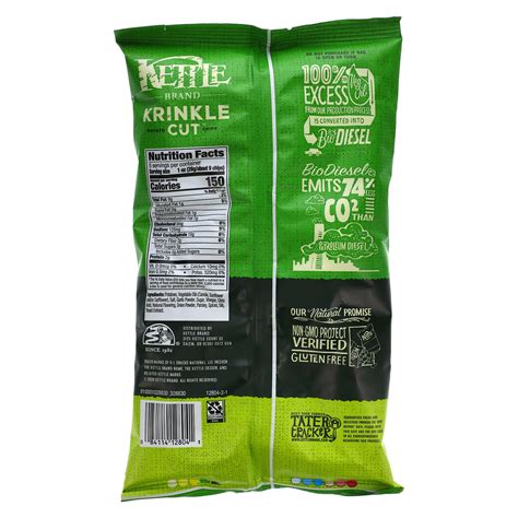 Kettle Foods Krinkle Cut Potato Chips Dill Pickle 5 Oz 142 G Iherb