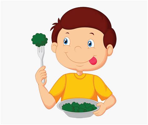 Eat Clipart Child Food Kids Eating Cartoon Hd Png Download Kindpng