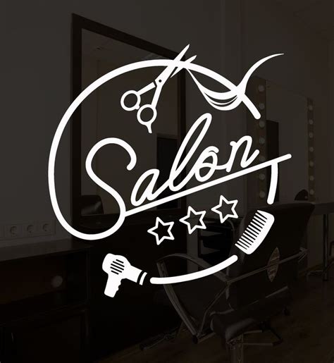 Download 809 beauty salon logo free vectors. Vinyl Wall Decal Beauty Hair Salon Logo Scissors Hairbrush ...
