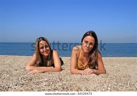 Beautiful Girl Beach Bikini Stock Photo 34139473 Shutterstock