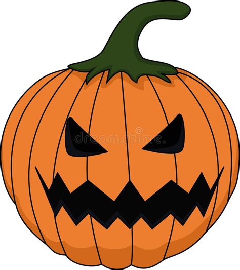 Scary Halloween Pumpkin Cartoon Stock Vector Illustration Of Cartoon