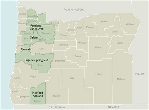 Metro Area Wall Maps Of Oregon From The Leading Source