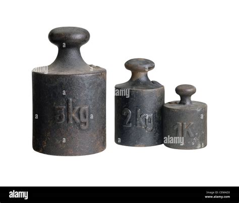 Scale Weights Isolated On White Background Stock Photo Alamy