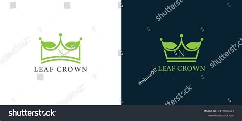 Leaf Crown Logo Concept Sign Icon Stock Vector Royalty Free