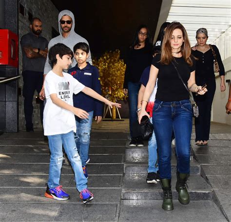 photo gallery hrithik roshan steps out for lunch with ex wife sussanne khan and sons hrehaan