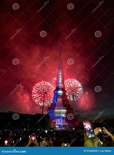 Bastille Day Eiffel Tower Editorial Stock Photo Image Of City 97003638