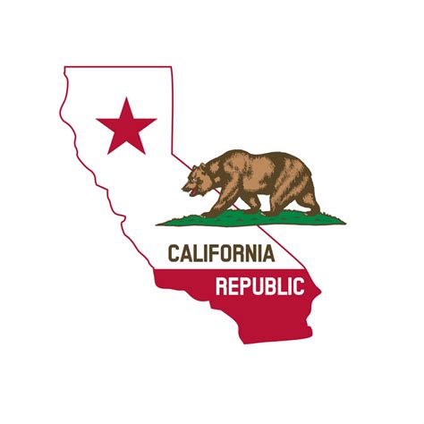 California State Map With Flag Png Clipart State Of Etsy