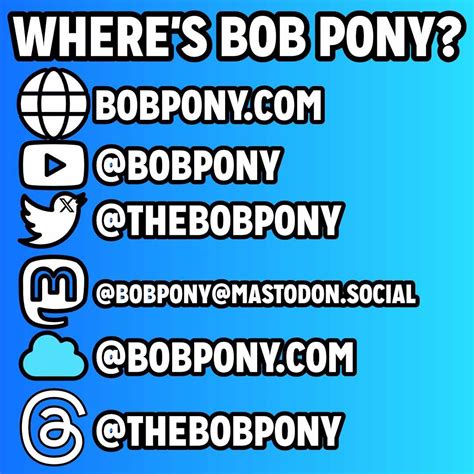Bob Pony Bobpony Mastodon Social Mastodon