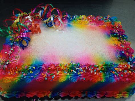 Rainbow Sprayed Sheet Cake Birthday Sheet Cakes Sheet Cake Sheet