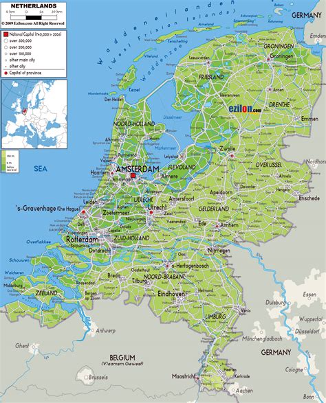 Holanda Mapa Holanda Mapa El Mapa De Carreteras De Holanda Muestra Porn Sex Picture