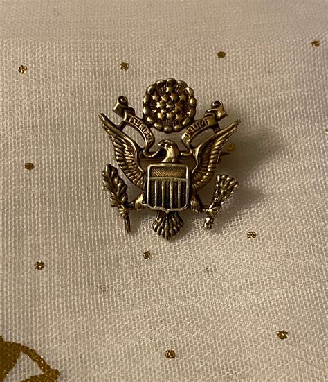 Vtg Wwii Silver Military Pin And Eagle Lapel Pin Etsy