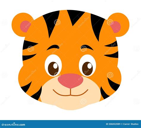 Cartoon Tiger Head Stock Illustration Stock Vector Illustration Of