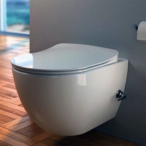 Free Wall Hung Combined Bidet Toilet Integrated Hot And Cold Water Tap