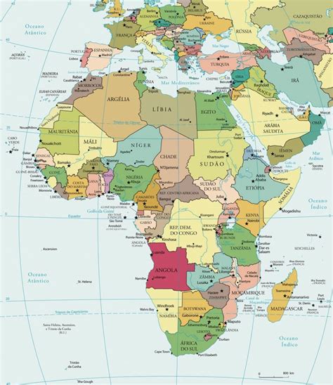 Mapa múndi continentes países mares oceanos Anima Mundi