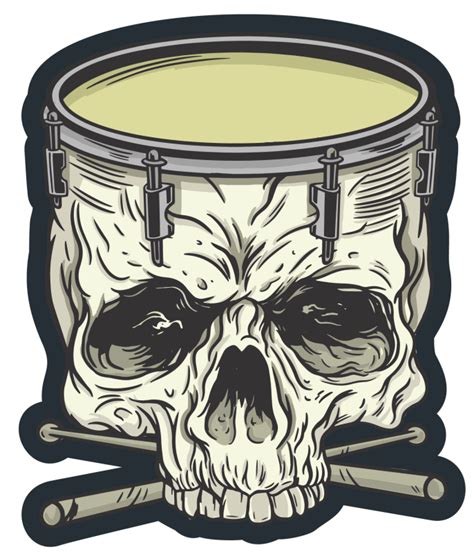 Skull Drum Sticker Vulgrco