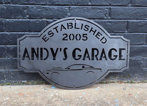 Custom Metal Garage Sign Personalized Man Cave Decor Etsy
