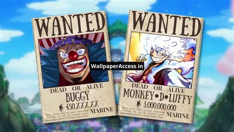 One Piece 1053 Luffy And Buggy New Yonkou And Bounty Poster