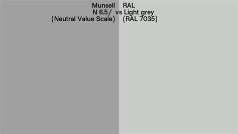 Munsell N Neutral Value Scale Vs Ral Light Grey Ral Side