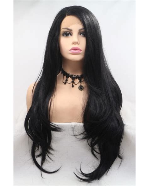 Affordable Lace Front Straight Black Wig Super X Studio