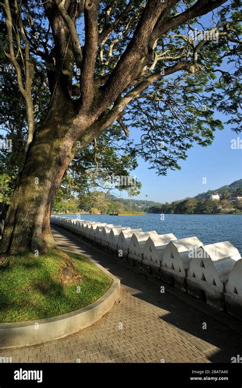 Sri Lanka Kandy Lake And Promenade Stock Photo Alamy