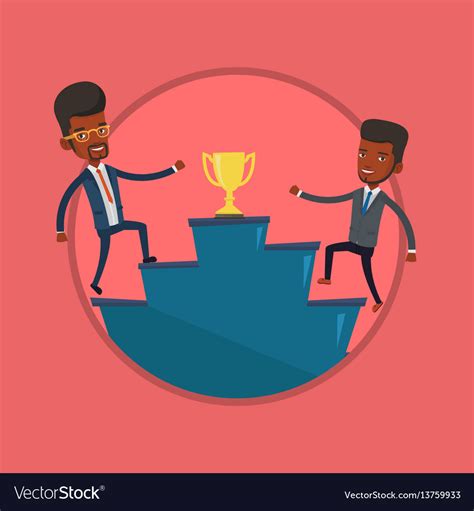 Businessmen Competing For The Business Award Vector Image