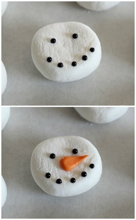 Easy Snowman Marshmallows Marshmallow Snowman Decorated Marshmallows