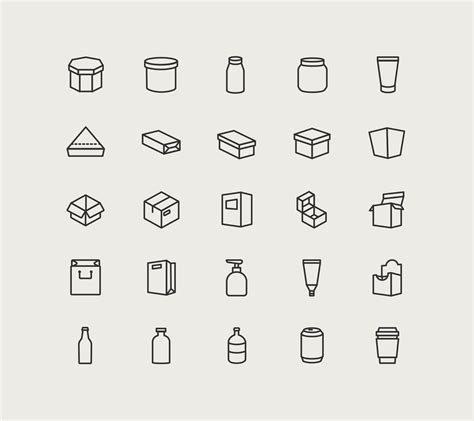 25 Packaging Icons