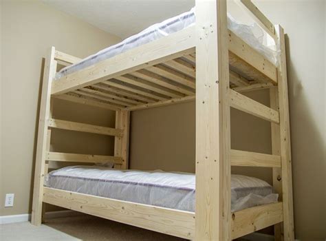 Easy And Strong 2x4 And 2x6 Bunk Bed Bunk Bed Plans Diy Bunk Bed Bunk Beds