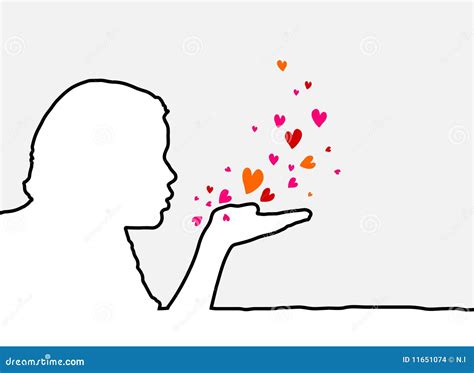 Blowing Hearts Stock Vector Illustration Of Tenderness 11651074