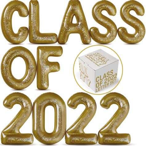 Buy Graduation Party Decorations “class Of 2022” Gold 20” Inflatable