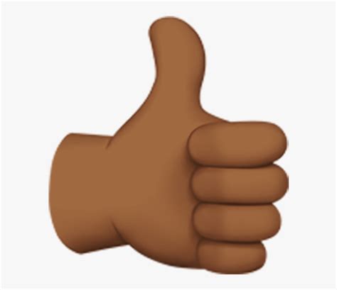 Thumbs Up Emoji Dark Skin Png Download Transparent Png Kindpng