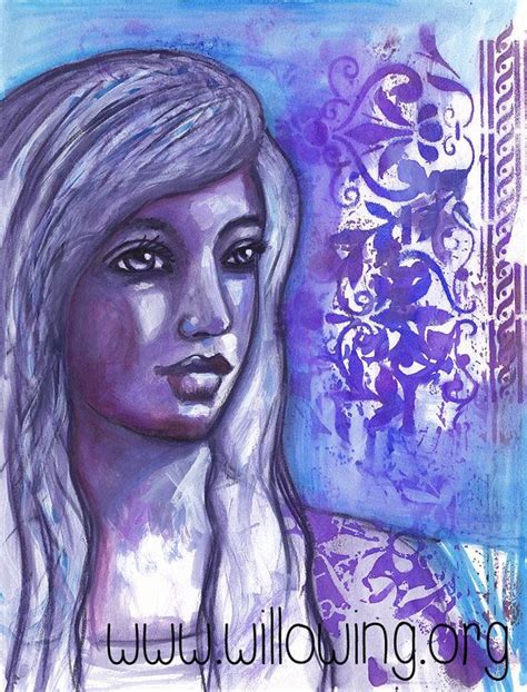 Purple Girl Art Print By Willowing On Etsy Purple Girls Plum Purple
